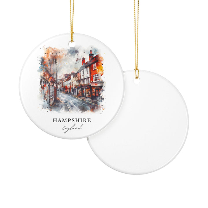 Hampshire England Ornament: Unique Hampshire England Souvenir, England Xmas Decor, and Authentic Hampshire England Gift