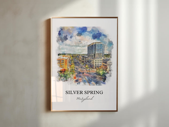 Silver Spring MD Wall Art - Maryland Print