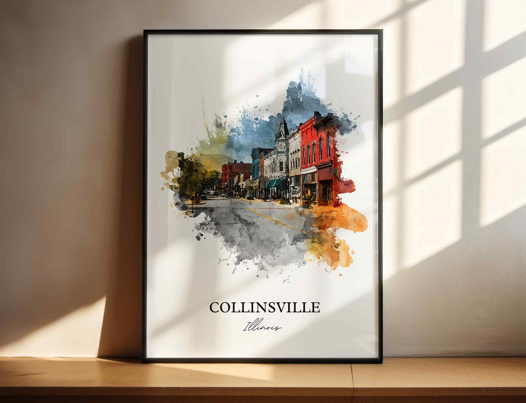 Collinsville, Illinois – Watercolor Art Print