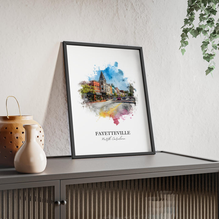 Fayetteville, North Carolina – Watercolor Art Print