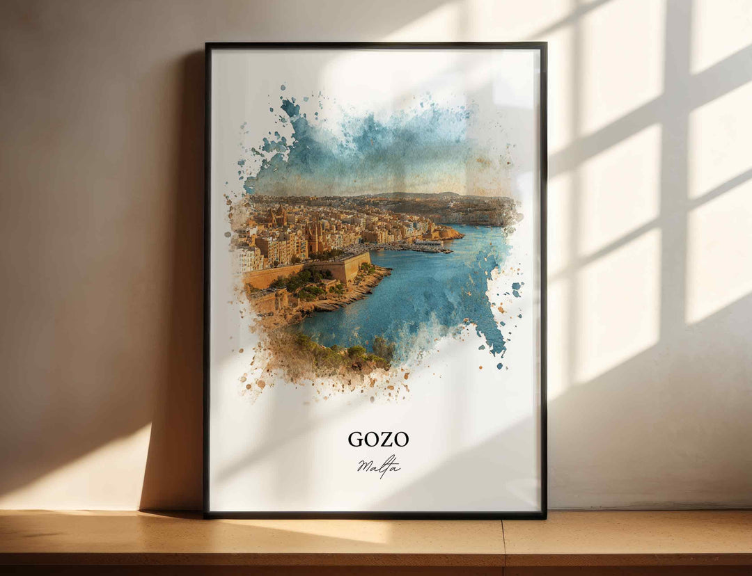 Gozo, Malta – Watercolor Art Print