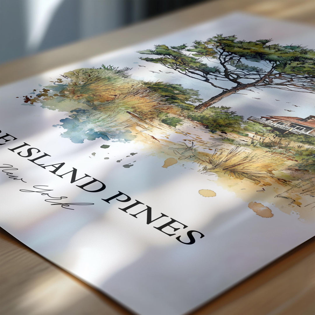 Fire Island NY Wall Art, Long Island Print, Fire Island Artwork, Fire Island Pines Gift, Travel Print, Travel Poster, Housewarming Gift