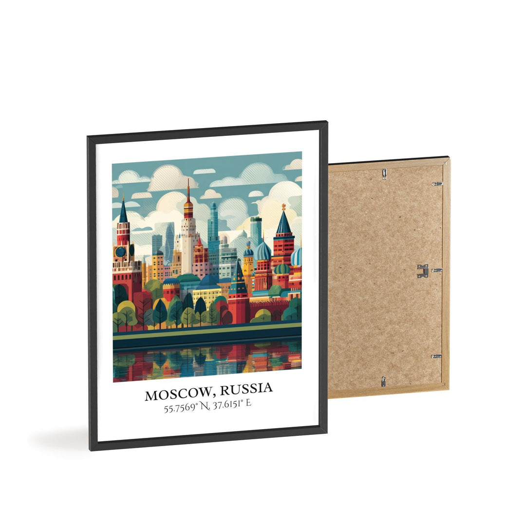 Moscow Art, Moscow Retro Travel Art, Moscow Home Decor, Moscow Gift, Moscow Russia Travel Art, Travel Prints, Housewarming Gift