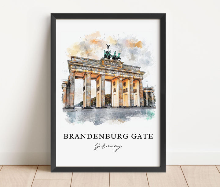 Brandenburg Gate, Germany – Watercolor Art Print