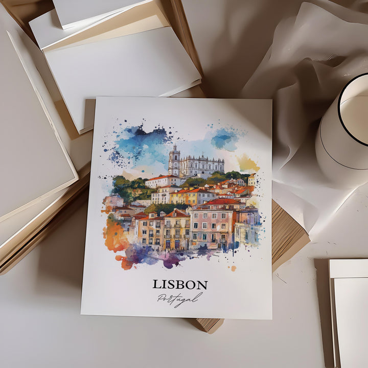 Lisbon, Portugal – Watercolor Art Print