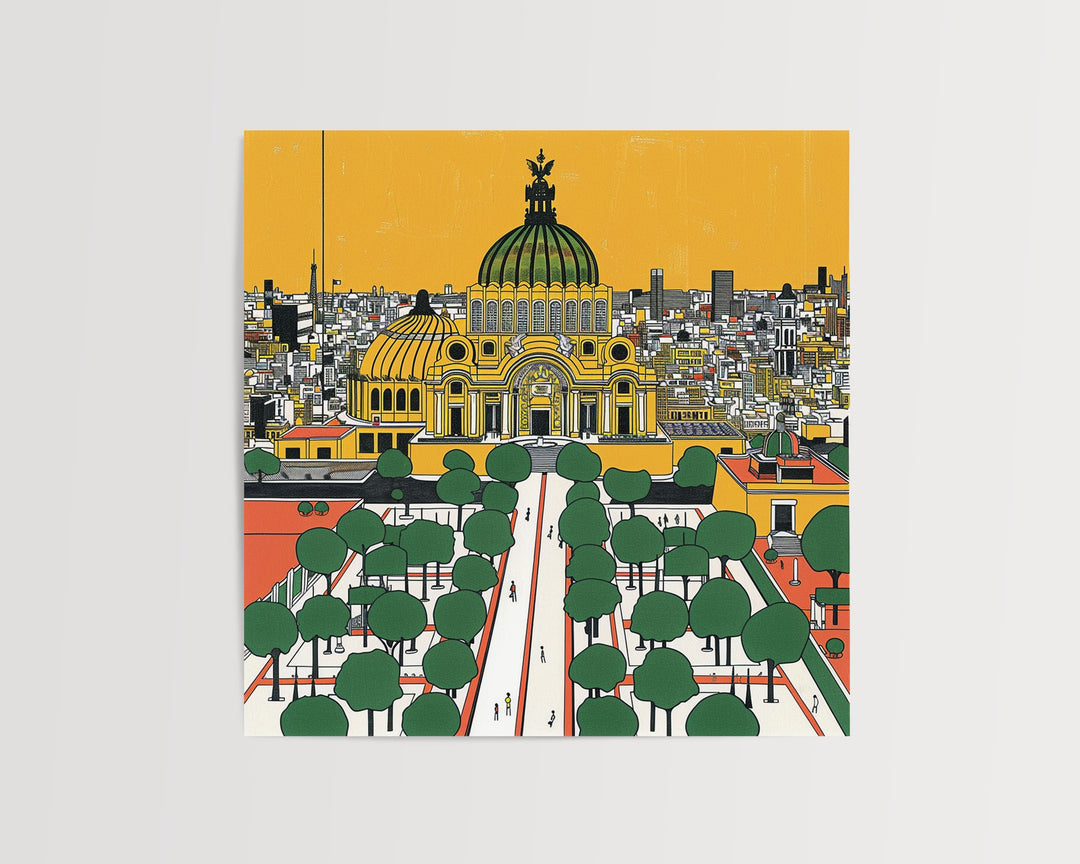Unique Mexico City Art, Mexico City Print, Modern Mexico City Art, CDMX Gift, Travel Poster, Housewarming Gift