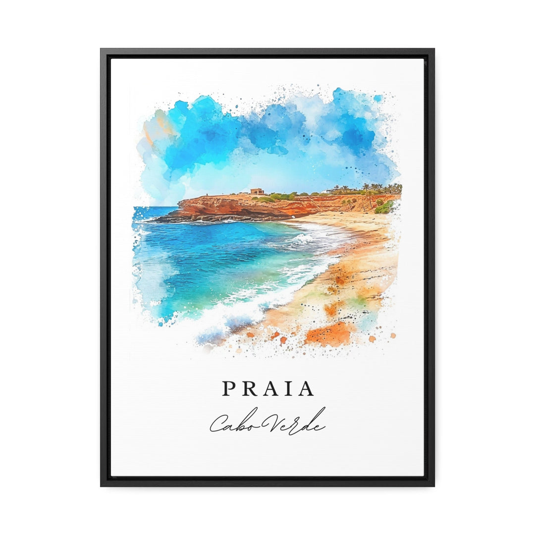 Praia Cape Verde wall art - Cabo Verde, Praia print, Cape Verde Africa Wedding gift, Birthday present, Custom Text, Perfect Gift