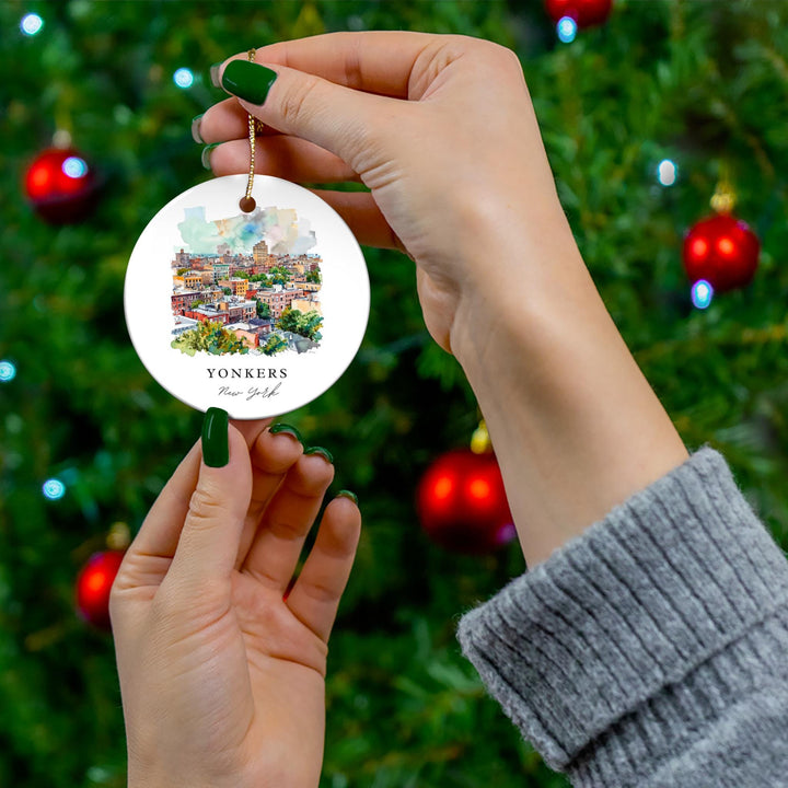 Yonkers NY Ornament: Unique Yonkers Souvenir, Yonkers Xmas Decor, and Authentic Yonkers NYC Christmas Gift