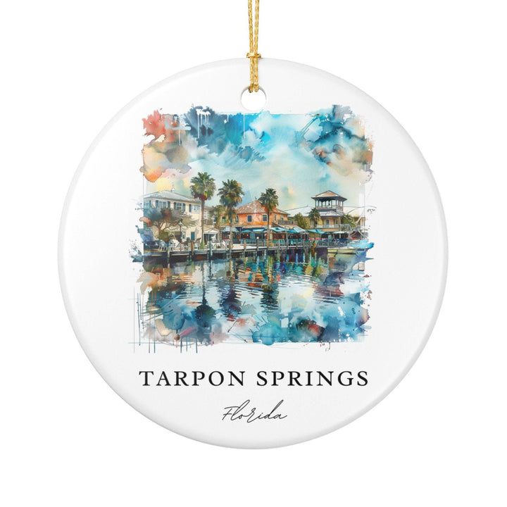 Tarpon Springs FL Ornament: Unique Tarpon Springs Souvenir, Tarpon Springs Xmas Decor, and Authentic Tarpon Springs Gift
