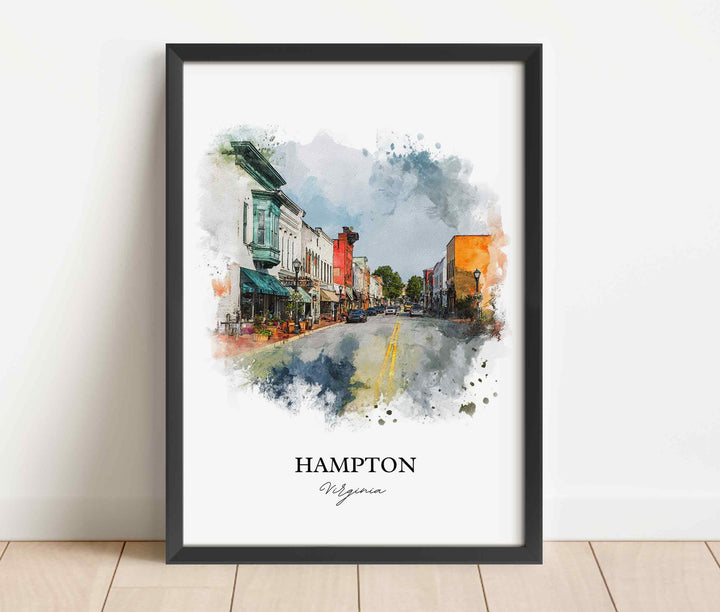 Hampton, Virginia, USA – Watercolor Art Print