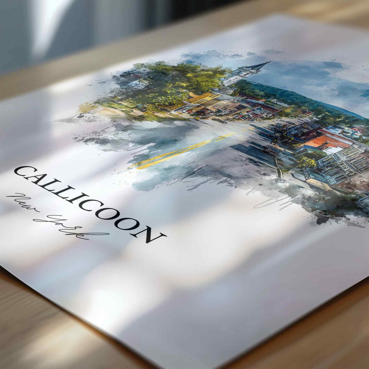 Callicoon, NY – Watercolor Art Print