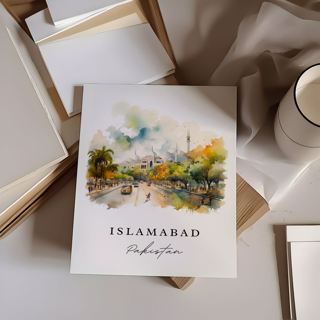 Islamabad Pakistan wall art - Pakistan, Islamabad poster print, Islamabad Wedding gift, Birthday present, Custom Text, Perfect Gift