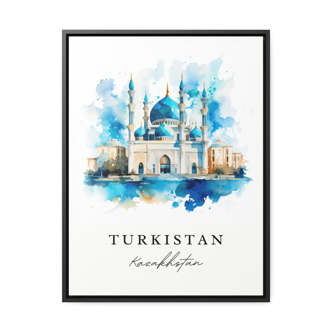 Turkistan wall art - Kazakhstan, Turkistan print, Turkistan Wedding gift, Turkistan Birthday present, Custom Text, Perfect Gift