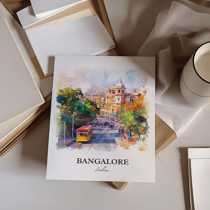 Bangalore, India – Watercolor Art Print