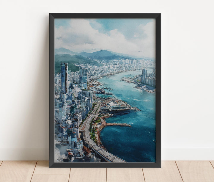 Busan, South Korea – Watercolor Art Print