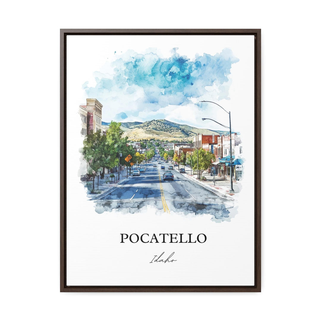 Pocatello ID Wall Art, Bannock County Print, Idaho Watercolor Art, Pocatello Idaho Gift, Travel Print, Travel Poster, Housewarming Gift
