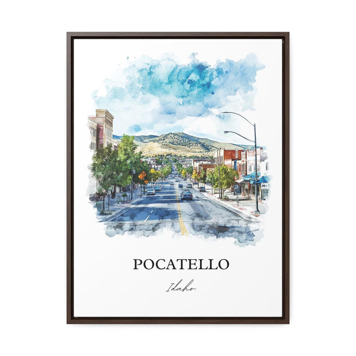 Pocatello ID Wall Art, Bannock County Print, Idaho Watercolor Art, Pocatello Idaho Gift, Travel Print, Travel Poster, Housewarming Gift