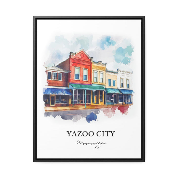 Yazoo City MS Wall Art, Yazoo City Print, Mississippi Watercolor Art, Yazoo City Gift, Travel Print, Travel Poster, Housewarming Gift