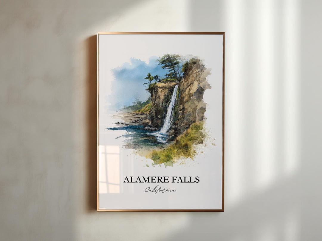 Alamere Falls Wall Art, Point Reyes Seashore Print, California Artwork, Alamere Falls Gift, Travel Print, Travel Poster, Housewarming Gift