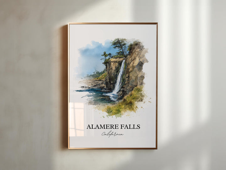 Alamere Falls Wall Art, Point Reyes Seashore Print, California Artwork, Alamere Falls Gift, Travel Print, Travel Poster, Housewarming Gift