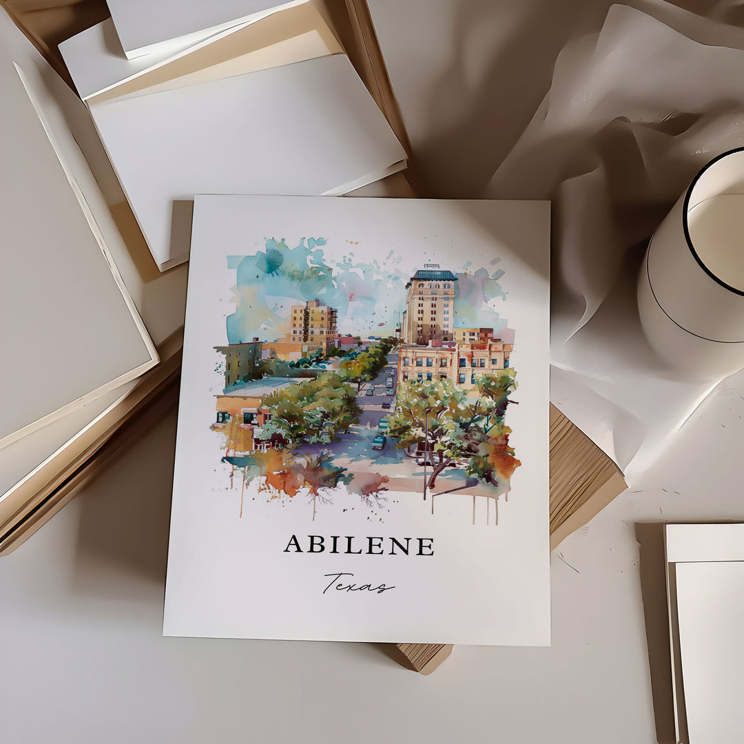 Abilene Wall Art - Texas Print