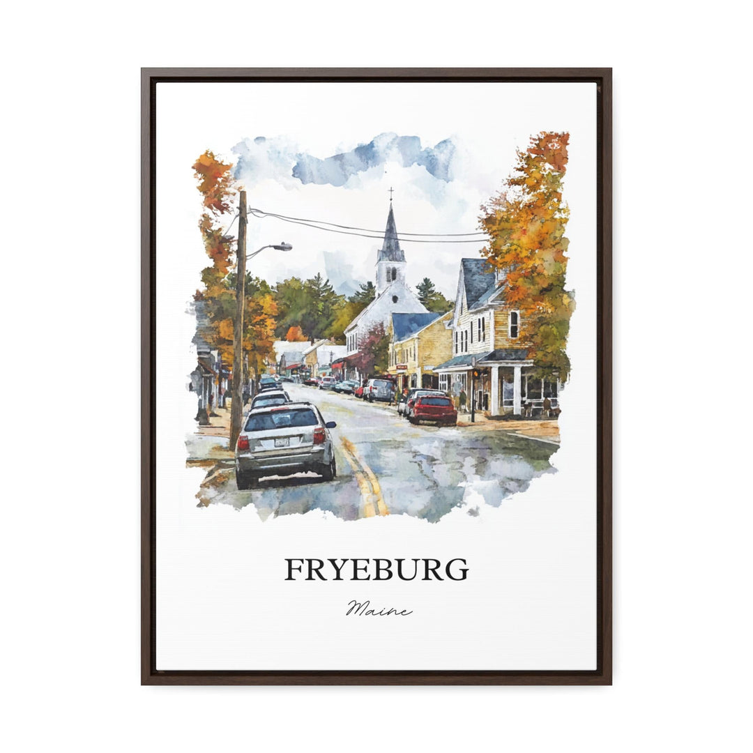Fryeburg Maine Wall Art, Oxford County ME Print, Maine Watercolor Art, Fryeburg Gift, Travel Print, Travel Poster, Housewarming Gift