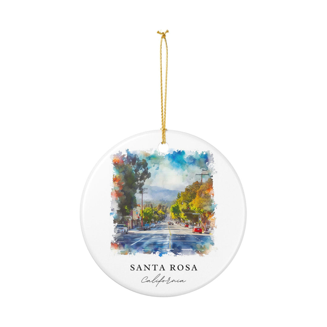 Santa Rosa Ornament: Unique Santa Rosa Souvenir, Santa Rosa Xmas Decor, and Authentic Santa Rosa California Gift