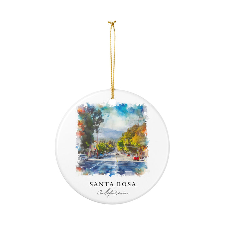 Santa Rosa Ornament: Unique Santa Rosa Souvenir, Santa Rosa Xmas Decor, and Authentic Santa Rosa California Gift