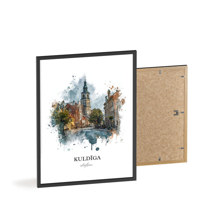 Kuldiga, Latvia – Watercolor Art Print