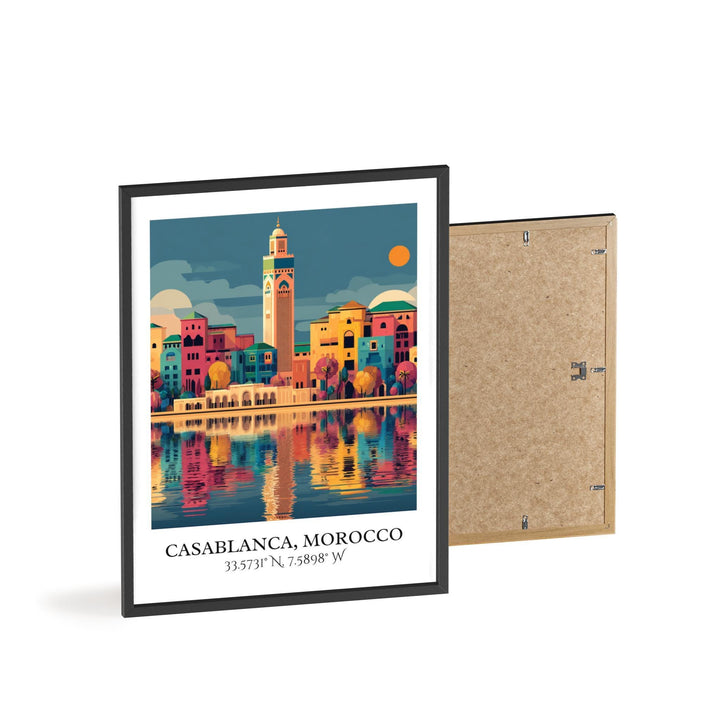Casablanca Art, Casablanca Retro Travel Art, Morocco Home Decor, Morocco Gift, Morocco Travel Art, Travel Prints, Housewarming Gift