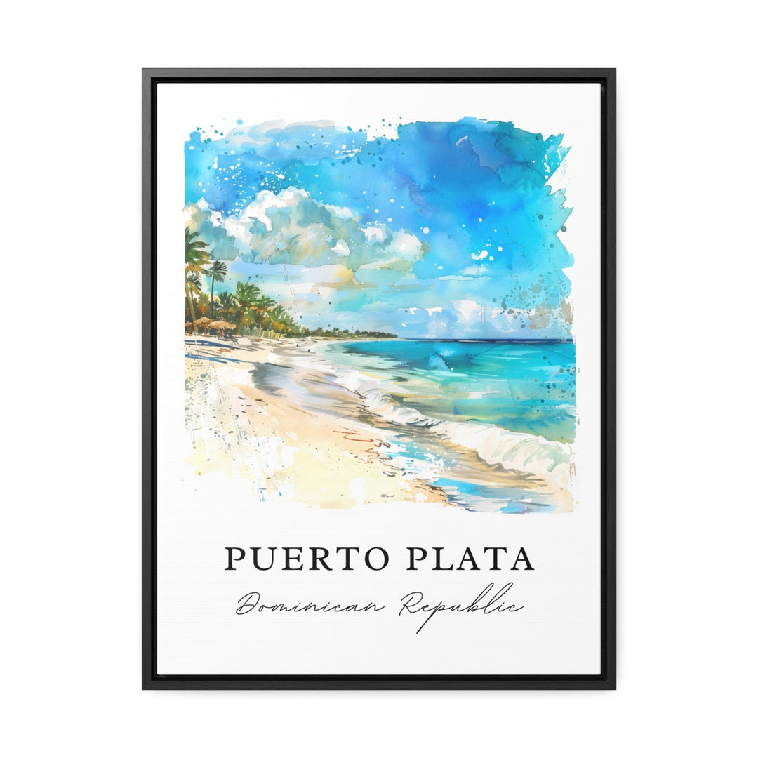 Puerto Plata Wall Art, Puerto Plata DR Print, Puerto Plata Watercolor, Puerto Plata Gift,