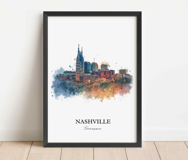 Nashville, Tennessee – Watercolor Art Print