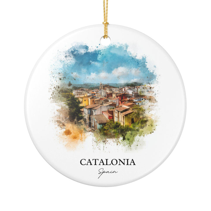 Catalonia Spain Ornament: Unique Catalonia Souvenir, Catalonia Xmas Decor, and Authentic Catalonia Spain Gift