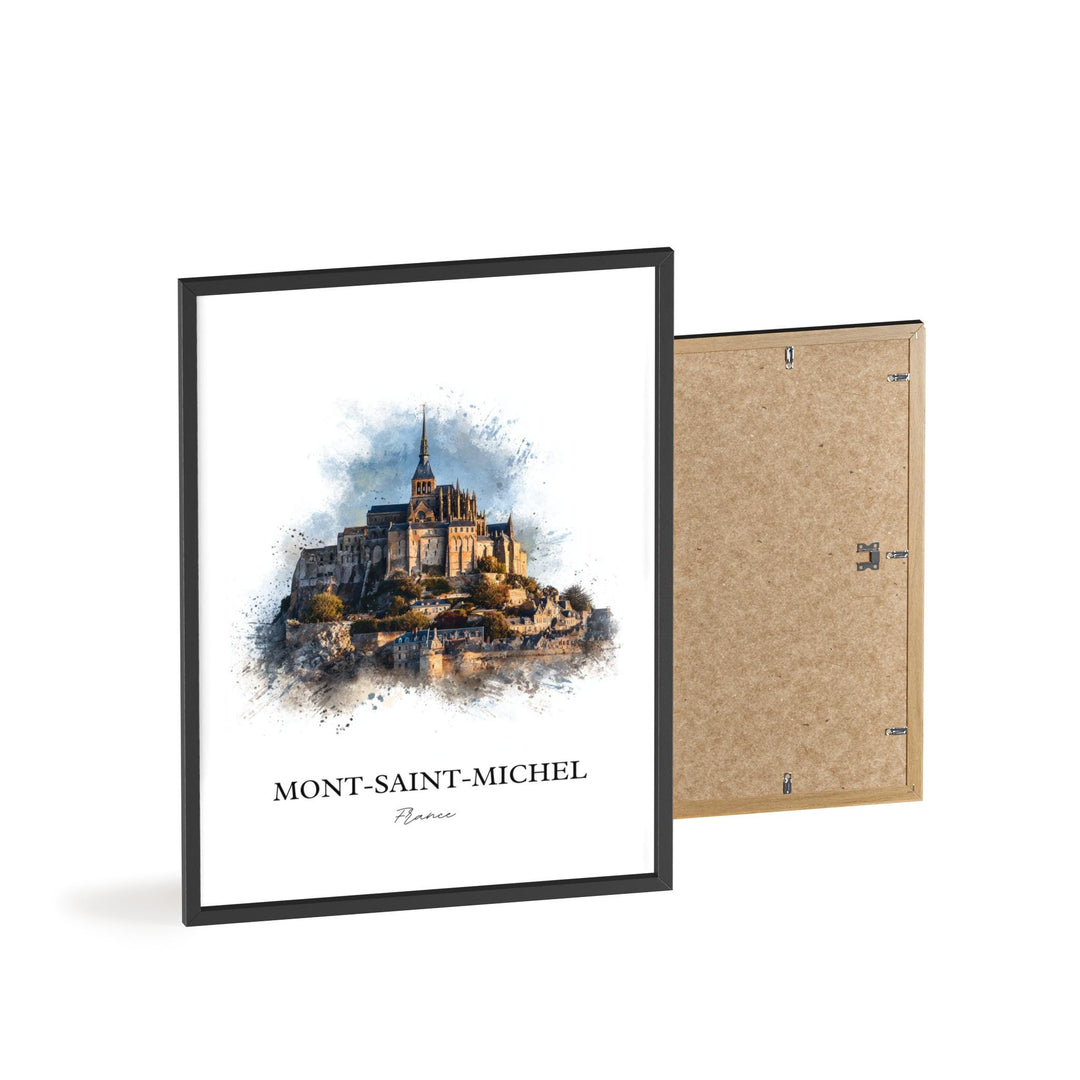 Mont-Saint-Michel, France – Watercolor Art Print