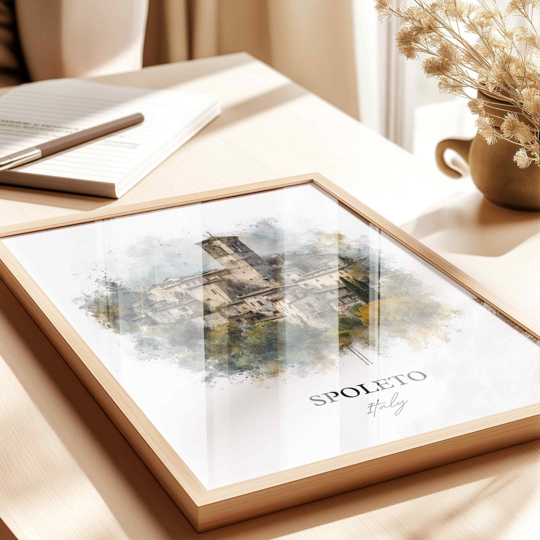 Spoleto, Italy – Watercolor Art Print