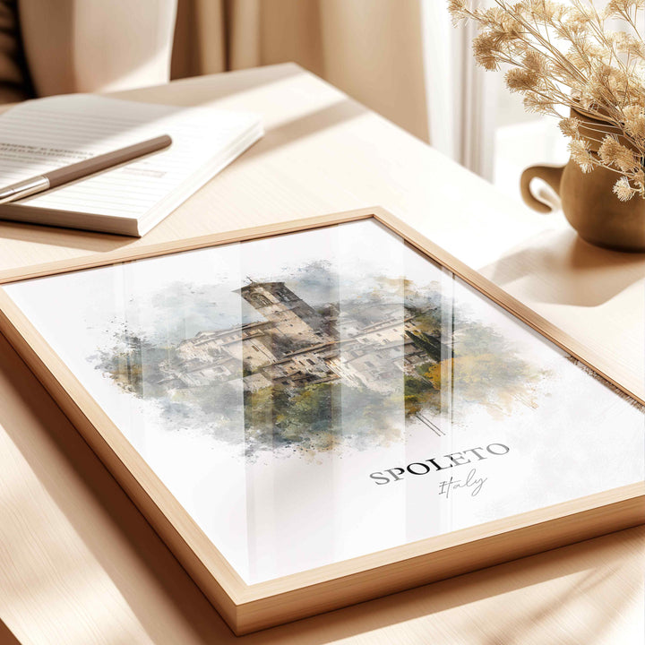 Spoleto, Italy – Watercolor Art Print