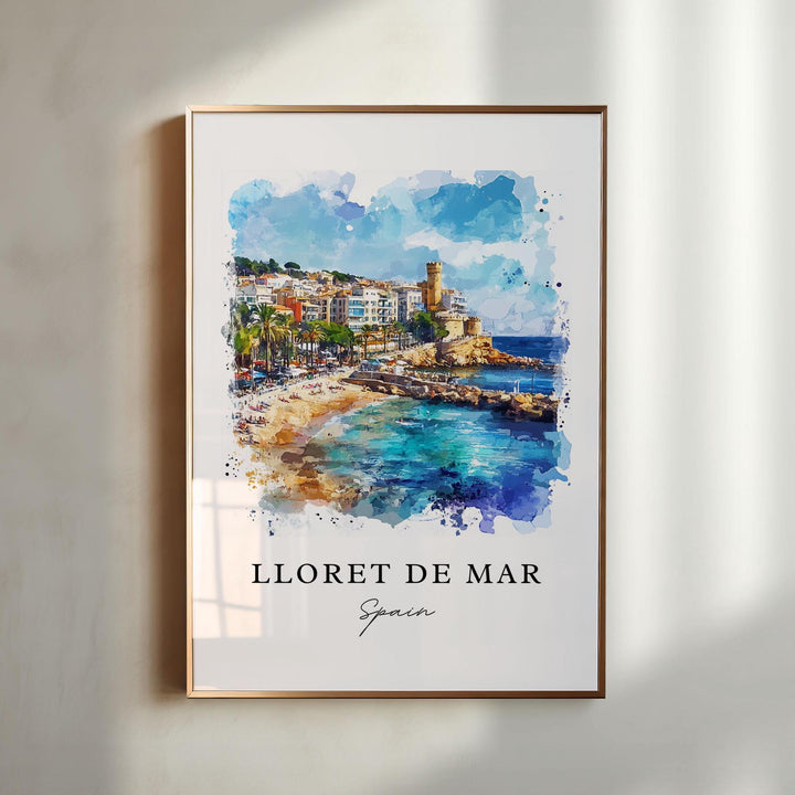 Lloret de Mar, Spain – Watercolor Art Print