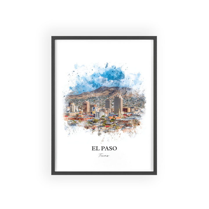 El Paso, Texas – Watercolor Art Print