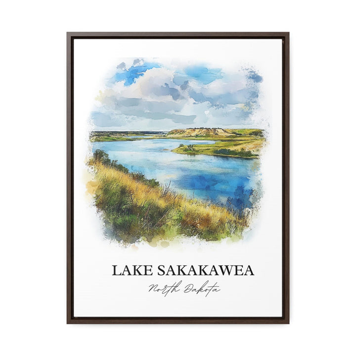 Lake Sakakawea ND Wall Art, Pick City ND Print, North Dakota Watercolor, Lake Sakakawea Gift, Travel Print, Travel Poster, Housewarming Gift