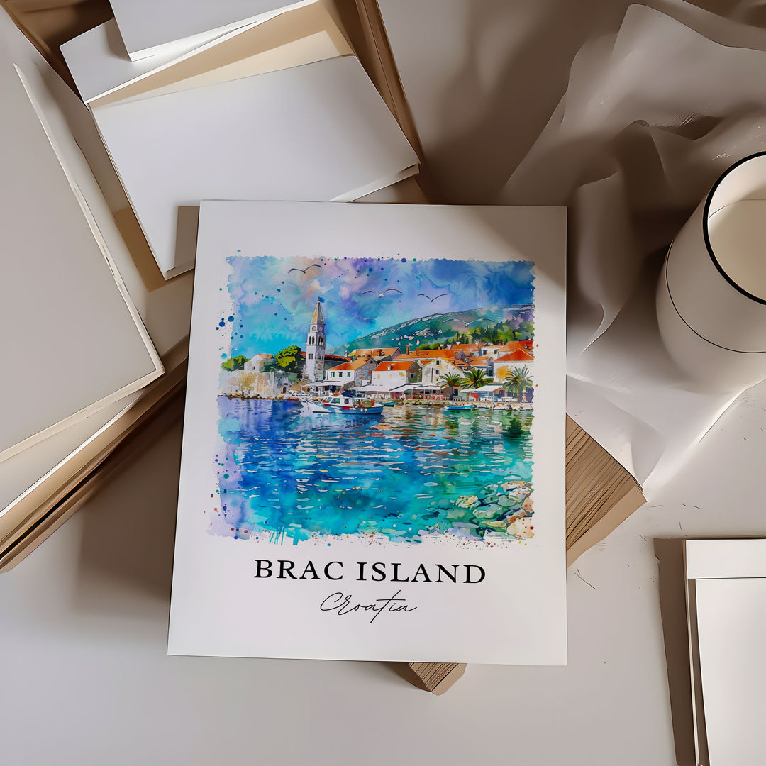 Brac Island Wall Art - Bol Croatia Print