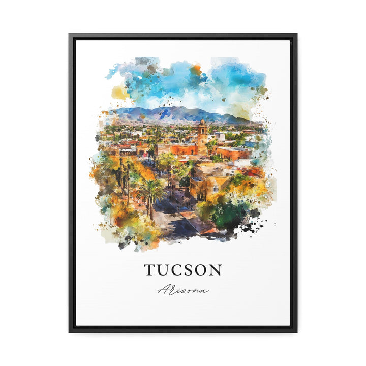 Tucson AZ Wall Art, Tucson Print, Tucson Watercolor Art, Pima County Gift, Travel Print, Travel Poster, Housewarming Gift