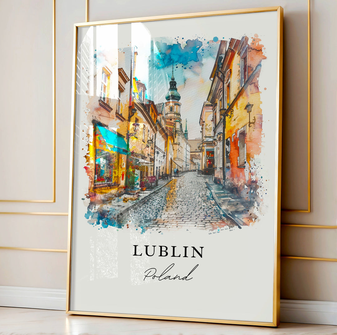 Lublin Poland Wall Art, Poland Print, Lublin Wall Art, Warsaw Poland Gift, Travel Print, Travel Poster, Travel Gift, Housewarming Gift