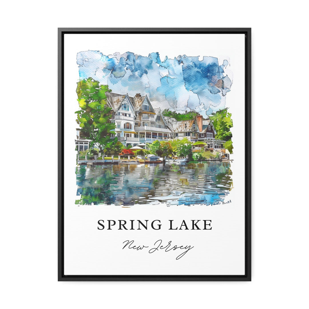 Spring Lake NJ Wall Art, Spring Lake Print, Jersey Shore Watercolor Art, Spring Lake NJ Gift,