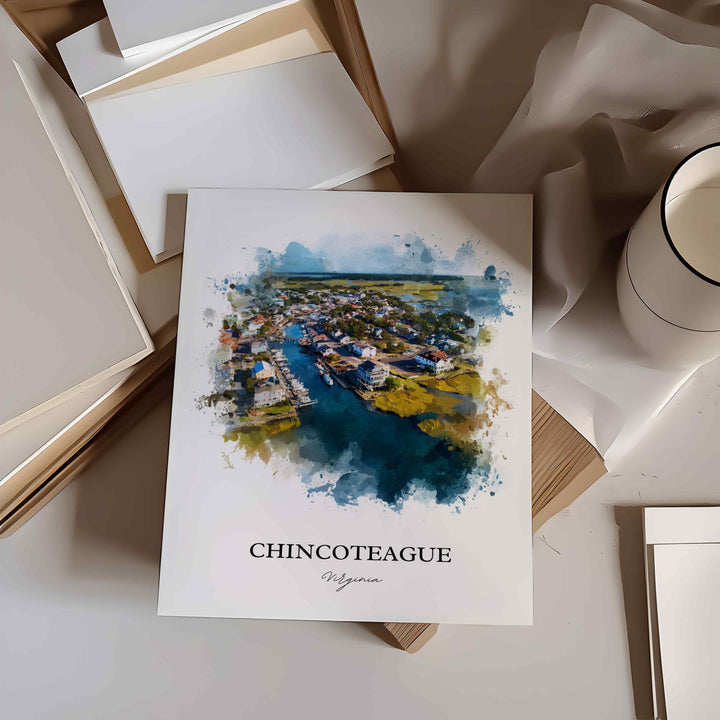 Chincoteague, Virginia – Watercolor Art Print