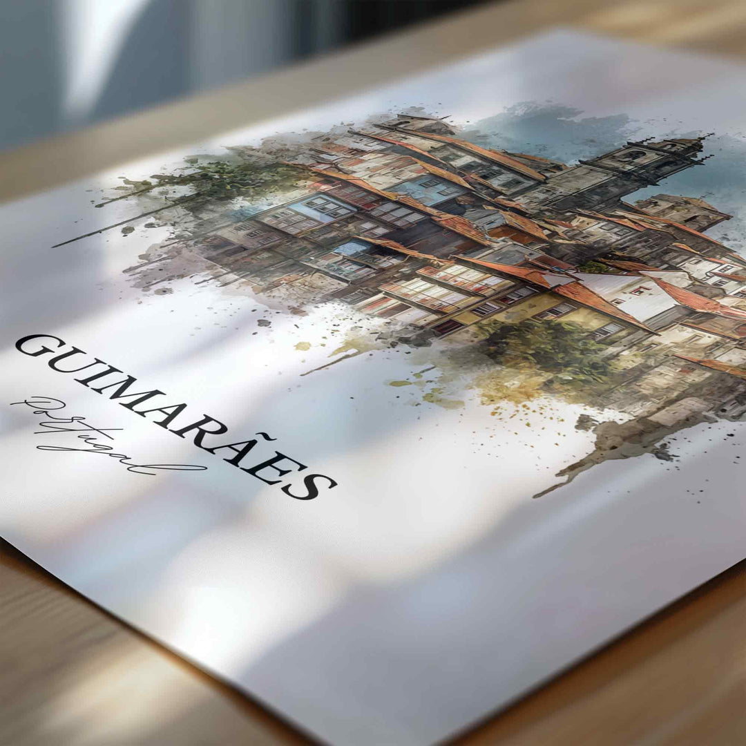 Guimarães, Portugal – Watercolor Art Print
