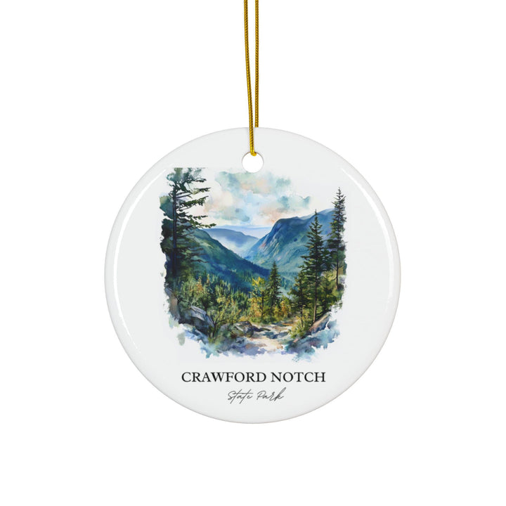 Crawford Notch Ornament: Unique Crawford Notch State Park Souvenir, New Hampshire Xmas Decor, and Authentic NH Gift