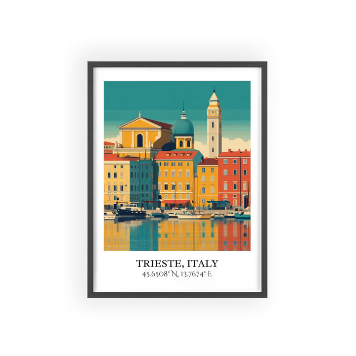 Trieste Italy Art, Trieste Retro Travel Art, Trieste Italy Home Decor, Italy Gift, Italy Travel Art, Travel Prints, Housewarming Gift