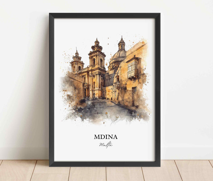 Mdina, Malta – Watercolor Art Print
