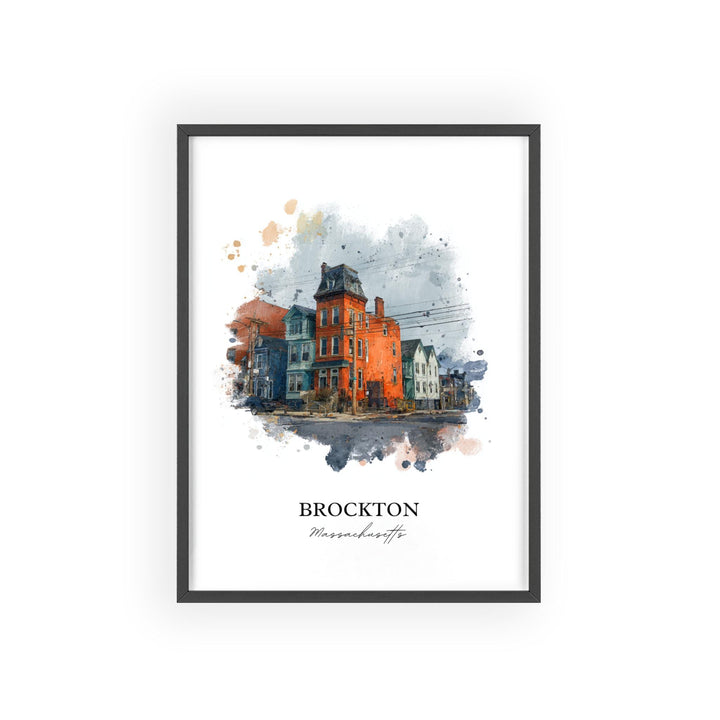 Brockton, Massachusetts – Watercolor Art Print
