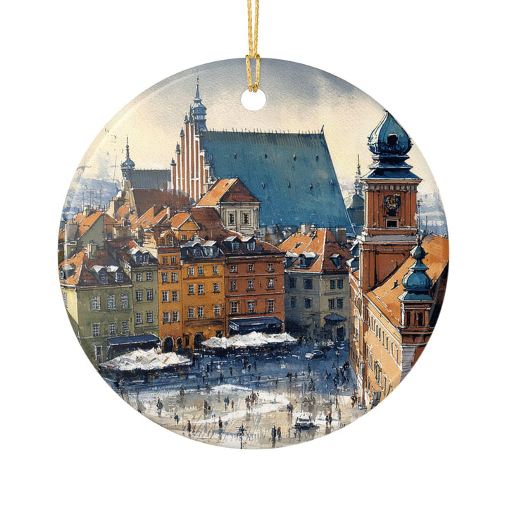 Warsaw Poland Ornament: Unique Warsaw Souvenir, Warsaw Xmas Decor, and Authentic Warsaw Poland Gift